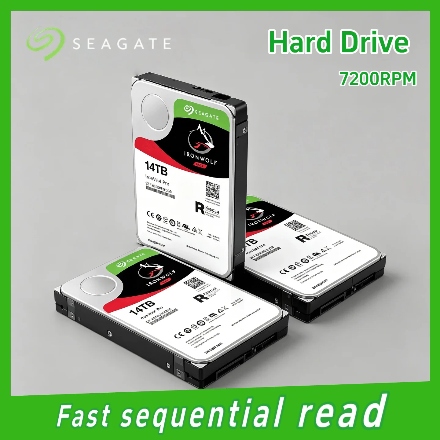 FOR Seagate OEM 14TB IronWolf 3.5 Inch SATA3 NAS Hard Drive 6GB s 7200RPM RAID Storage CMR Pro Max Unit
FOR Seagate OEM 14TB IronWolf 3.5 Inch SATA3 NAS Hard Drive 6GB s 7200RPM RAID Storage CMR Pro Max Unit