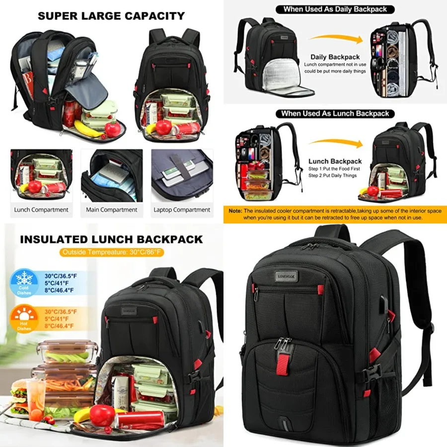 Travel Laptop Backpack with Lock and 17 Large Computer Business Work Backpack for Men
Travel Laptop Backpack with Lock and 17 Large Computer Business Work Backpack for Men