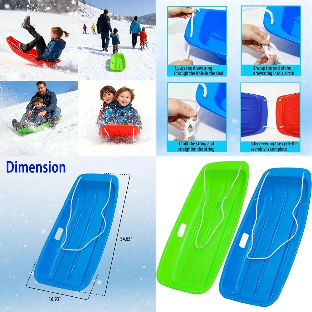 Прочные 35-дюймовые сани для взрослых и детей — гибкие, морозостойкие, с тяговой веревкой и ручками для зимних развлечений
Прочные 35-дюймовые сани для взрослых и детей — гибкие, морозостойкие, с тяговой веревкой и ручками для зимних развлечений