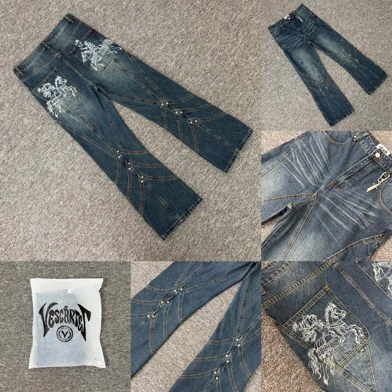 New Style Vescartes Pants American Style Heavy Embroidery High Quality Men Women Denim Pants Stock
New Style Vescartes Pants American Style Heavy Embroidery High Quality Men Women Denim Pants Stock