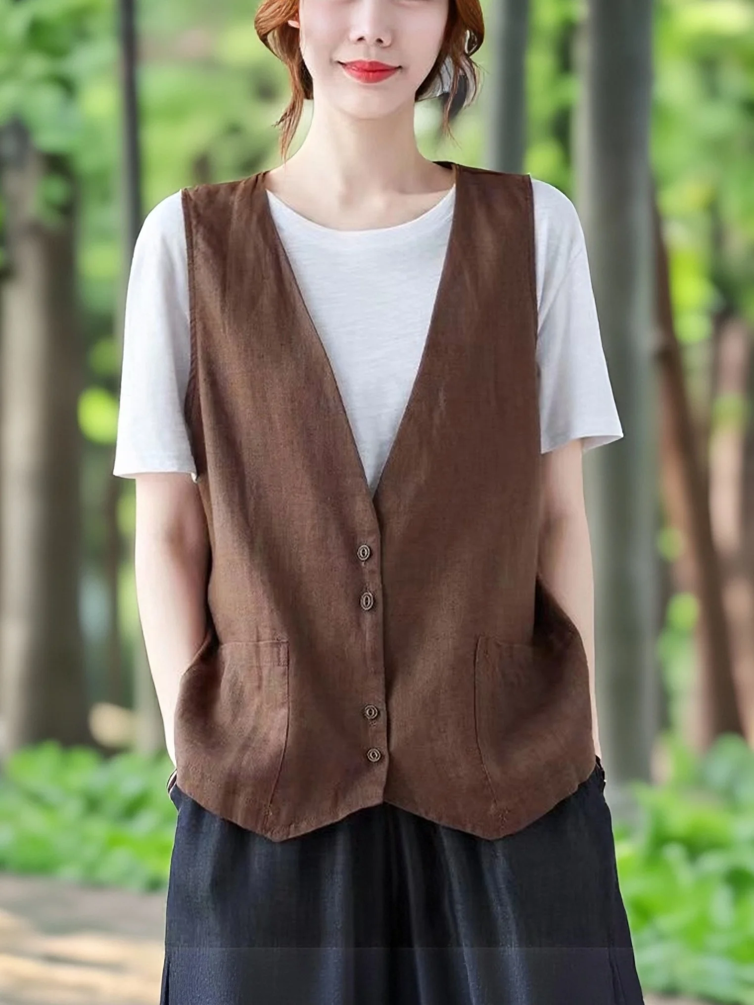 Loose Slimming Thin Vest plus Size Women's Summer New Style Sleeveless Outerwear Meat Covering High Waist Korean Style Jacket
Loose Slimming Thin Vest plus Size Women's Summer New Style Sleeveless Outerwear Meat Covering High Waist Korean Style Jacket