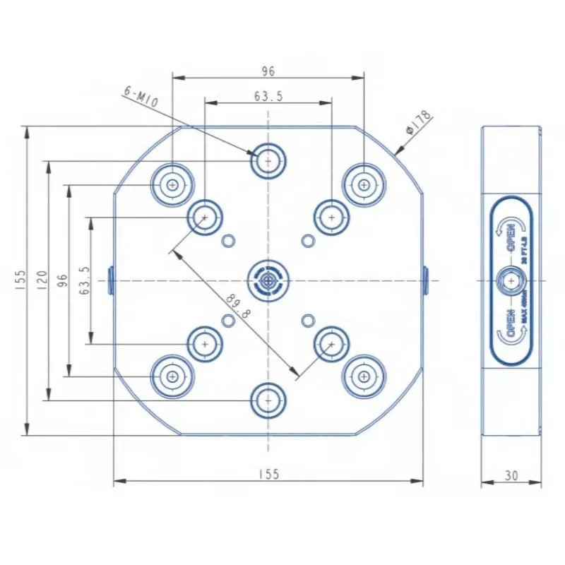 Manual Zero Point Clamping Precision Type TS96-178 Converter Plate Self-Centering Vise
Manual Zero Point Clamping Precision Type TS96-178 Converter Plate Self-Centering Vise