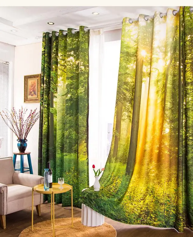 Photo 3d curtains 3D stereo landscape Forest Green Forest theme Hotel Children's room bedroom living room curtain
Photo 3d curtains 3D stereo landscape Forest Green Forest theme Hotel Children's room bedroom living room curtain
