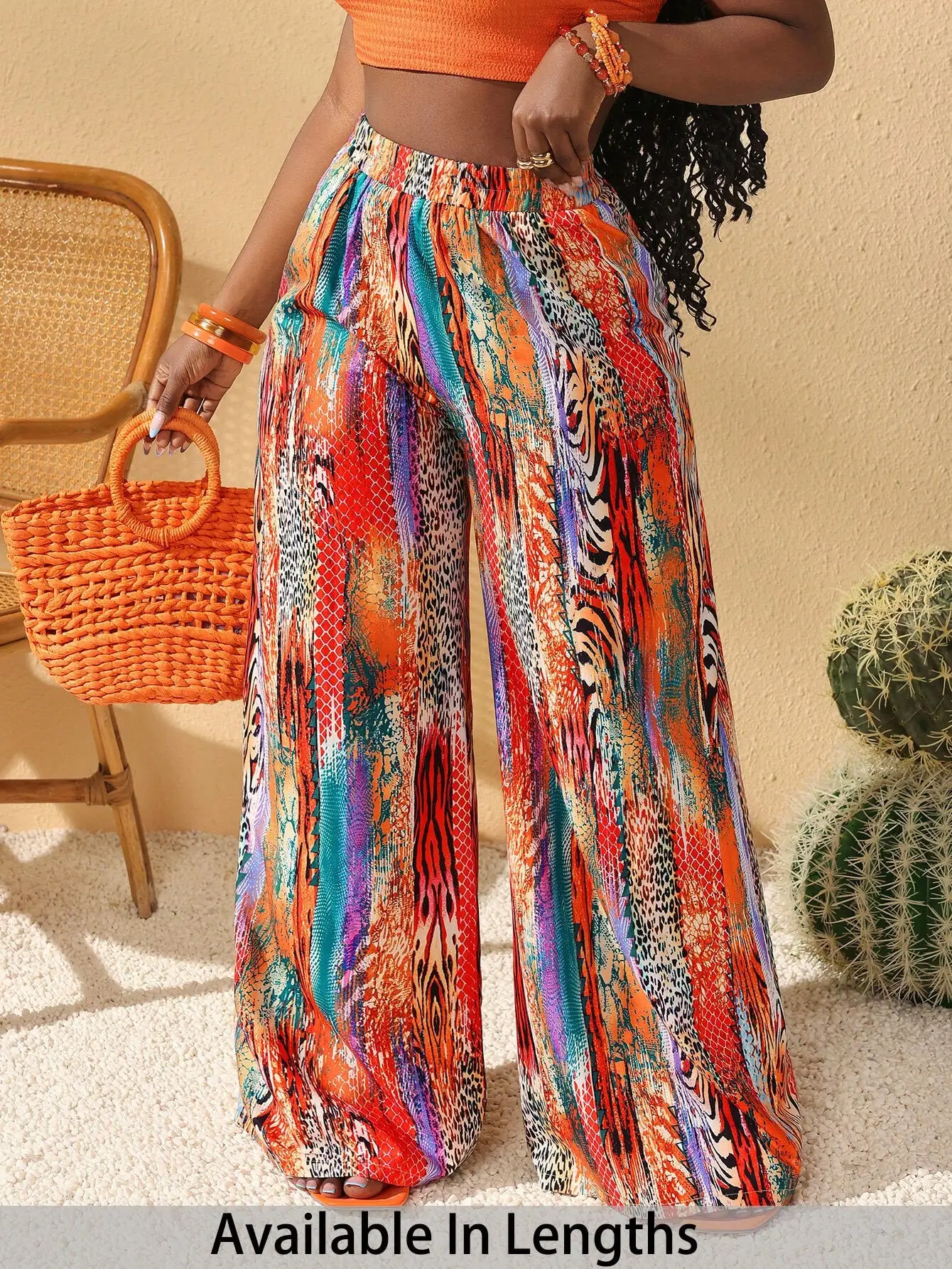 Широкие брюки в стиле бохо для женщин, разноцветные, с эластичной талией, удобные длинные брюки больших размеров
Широкие брюки в стиле бохо для женщин, разноцветные, с эластичной талией, удобные длинные брюки больших размеров
