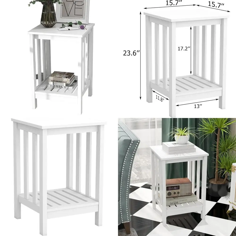 Современный белый узкий квадратный приставной столик с открытой полкой для хранения для гостиной, спальни или офиса
Современный белый узкий квадратный приставной столик с открытой полкой для хранения для гостиной, спальни или офиса