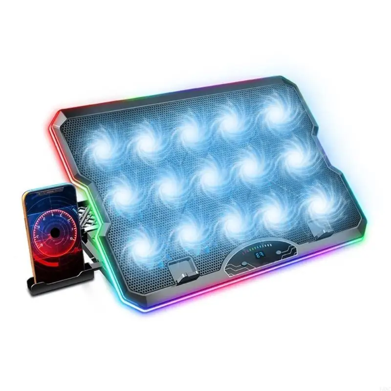 Y3NC Enhanced Laptop Cooling Pad with Light Fans, USB Port 7Level Adjustable Stand
Y3NC Enhanced Laptop Cooling Pad with Light Fans, USB Port 7Level Adjustable Stand