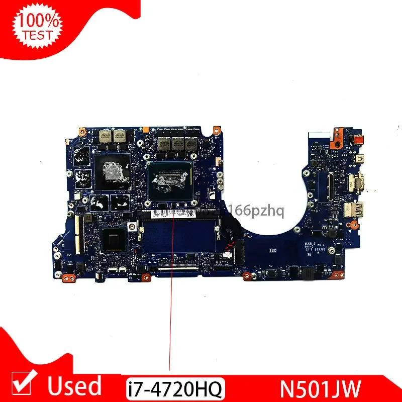 Used N501JW With I7-4720HQ CPU GTX960M/2G Mainboard For ASUS ROG UX501J G501J UX50JW FX60J Laptop Motherboard
Used N501JW With I7-4720HQ CPU GTX960M/2G Mainboard For ASUS ROG UX501J G501J UX50JW FX60J Laptop Motherboard