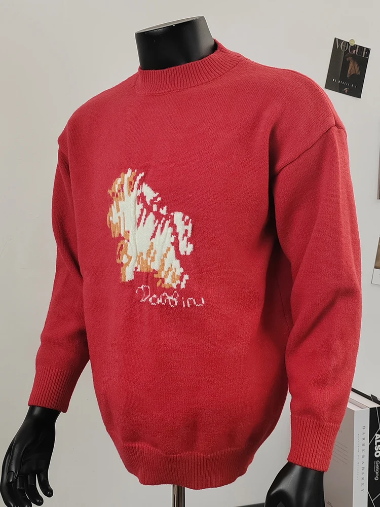 Red Knitted Sweater for Men Cisas Theme Couple Hoodie Casual Sle Polyester Fiber Winter Faion Ci Sle Warmth Function
Red Knitted Sweater for Men Cisas Theme Couple Hoodie Casual Sle Polyester Fiber Winter Faion Ci Sle Warmth Function