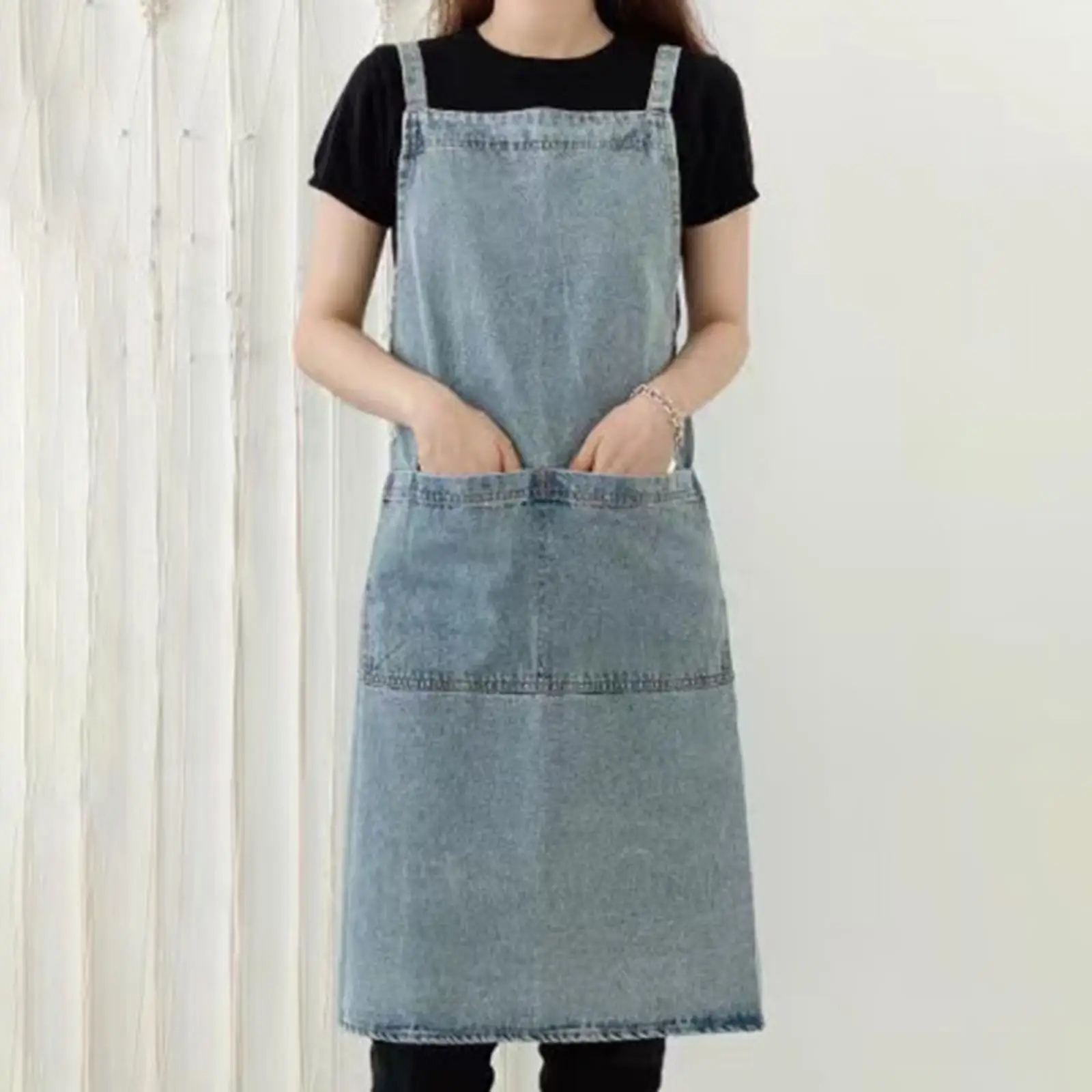 Denim Canvas Apron with Large Pockets Bib Apron for Restaurant BBQ Baking
Denim Canvas Apron with Large Pockets Bib Apron for Restaurant BBQ Baking