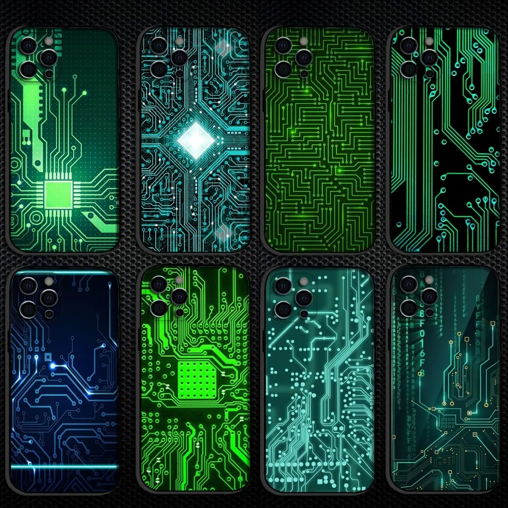 Circuit board print Phone Case For iPhone 16,15,14,13,12,11 Plus,Pro Max, Soft Silicone Black Cover
Circuit board print Phone Case For iPhone 16,15,14,13,12,11 Plus,Pro Max, Soft Silicone Black Cover