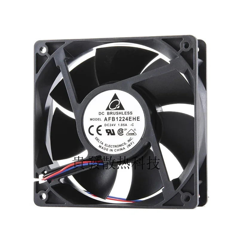 For Delta AFB1224EHE DC24V 1.05A 12038 12cm 120*120*38mm frequency converter large air volume cooling fan
For Delta AFB1224EHE DC24V 1.05A 12038 12cm 120*120*38mm frequency converter large air volume cooling fan