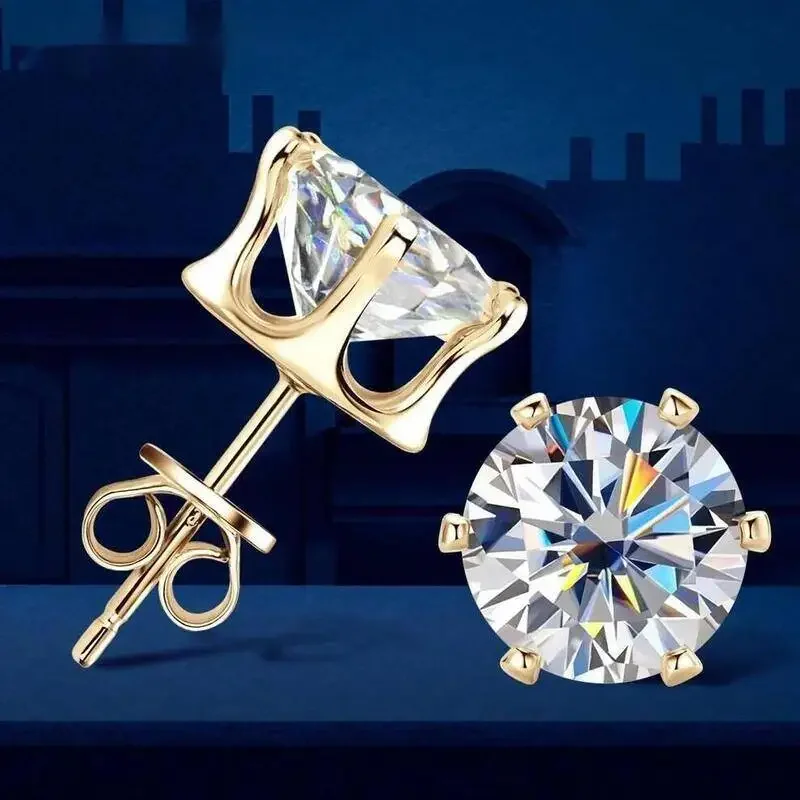 JoiasHome 925 Sterling Silver 0.1-3CT D Color Moissanite Stud Earrings Sparkling Piercing Jewelry For Women Men
JoiasHome 925 Sterling Silver 0.1-3CT D Color Moissanite Stud Earrings Sparkling Piercing Jewelry For Women Men