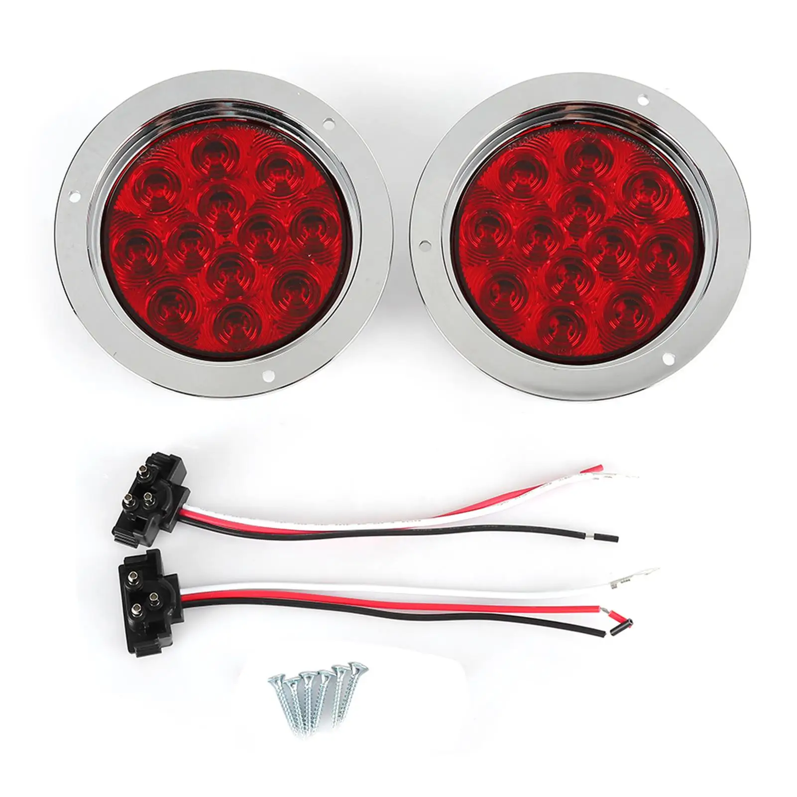 2PCS 4-Inch 1 Red Round Truck Tail Brake Lights & Turn Signal Lamps - 12V Car Accessories
2PCS 4-Inch 1 Red Round Truck Tail Brake Lights & Turn Signal Lamps - 12V Car Accessories