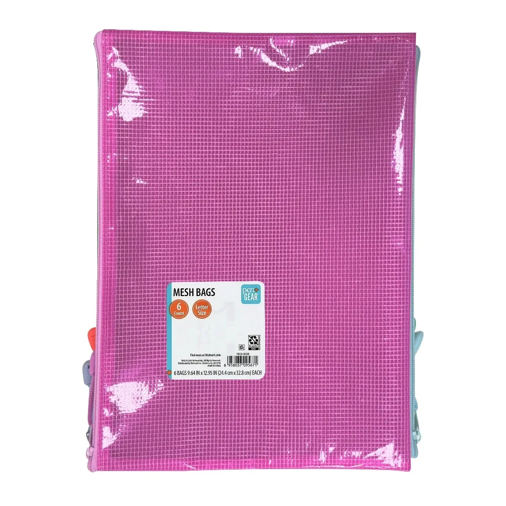 New 6 Pack Letter Size Mesh Zipper Bags with Colorful Assorted Colors Transparent Document Pouch for School Office Supplies Storage and Organization
New 6 Pack Letter Size Mesh Zipper Bags with Colorful Assorted Colors Transparent Document Pouch for School Office Supplies Storage and Organization