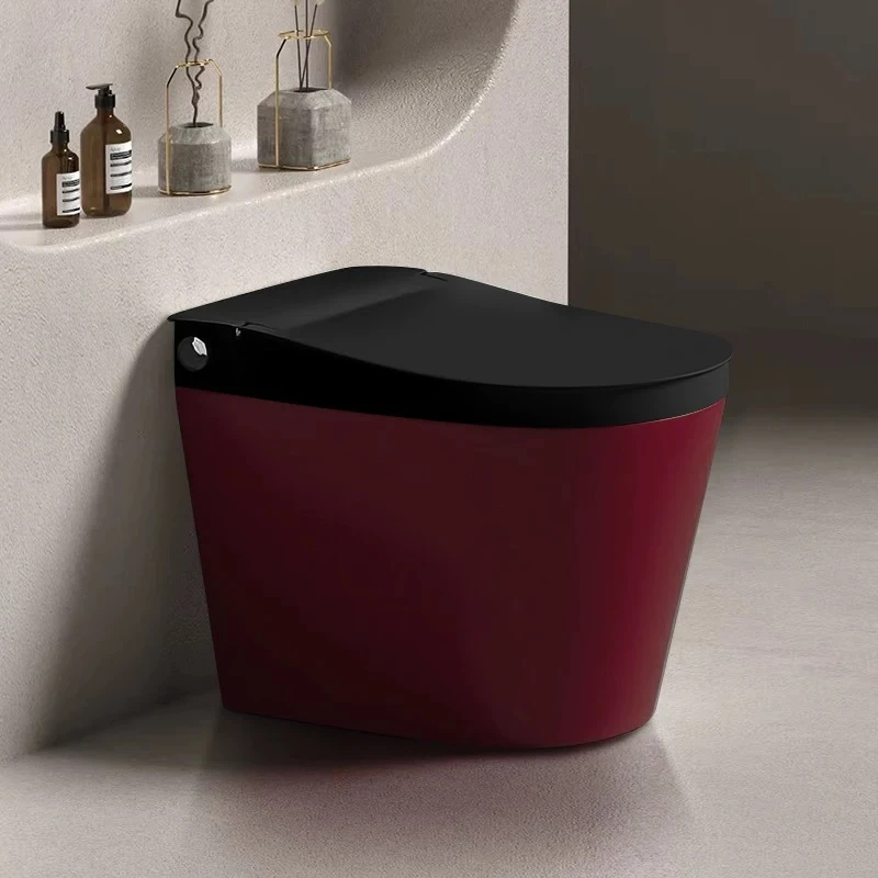 French retro burgundy ordinary toilet, small household without water pressure
French retro burgundy ordinary toilet, small household without water pressure