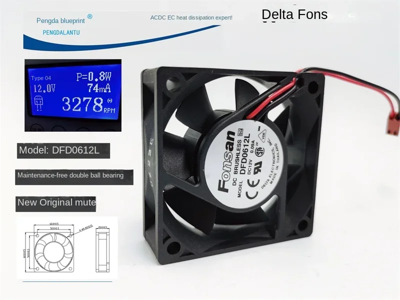 Новый двойной шарикоподшипник Fonsan 6020, бесшумный, 6 см, корпус Dfd0612l, 12v0.09a, охлаждающий вентилятор 60*60*20 мм
Новый двойной шарикоподшипник Fonsan 6020, бесшумный, 6 см, корпус Dfd0612l, 12v0.09a, охлаждающий вентилятор 60*60*20 мм
