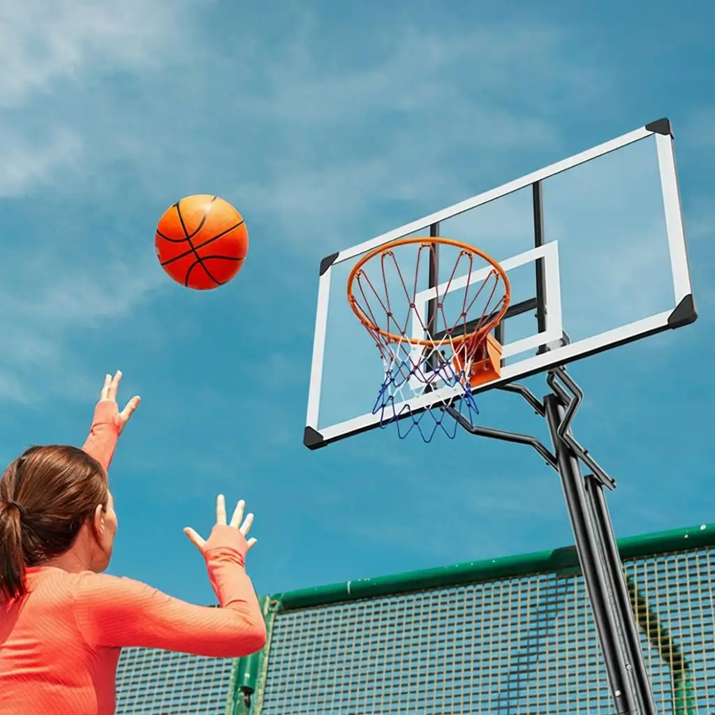 Basketball Hoop, 7.6-10 ft Adjustable Height Portable Backboard System, 54 inch Basketball Hoop & Goal, Kids & Adults Basketb
Basketball Hoop, 7.6-10 ft Adjustable Height Portable Backboard System, 54 inch Basketball Hoop & Goal, Kids & Adults Basketb