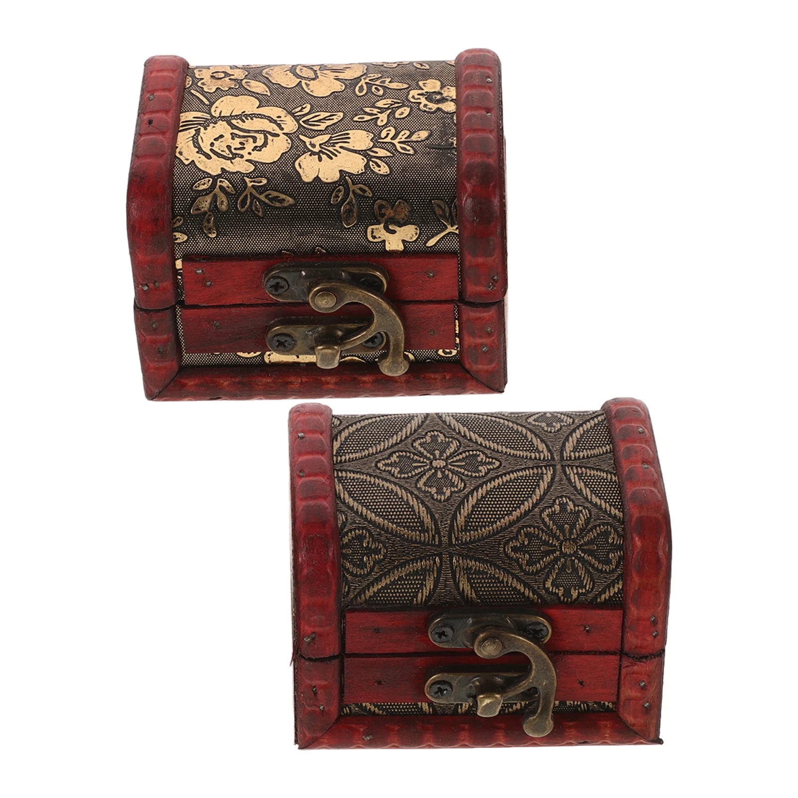 2Pcs 8cm Wooden Jewelry Box Compact Size Chinese Classical Trinket Holder Mini Treasure Chest for Small Trinkets
2Pcs 8cm Wooden Jewelry Box Compact Size Chinese Classical Trinket Holder Mini Treasure Chest for Small Trinkets