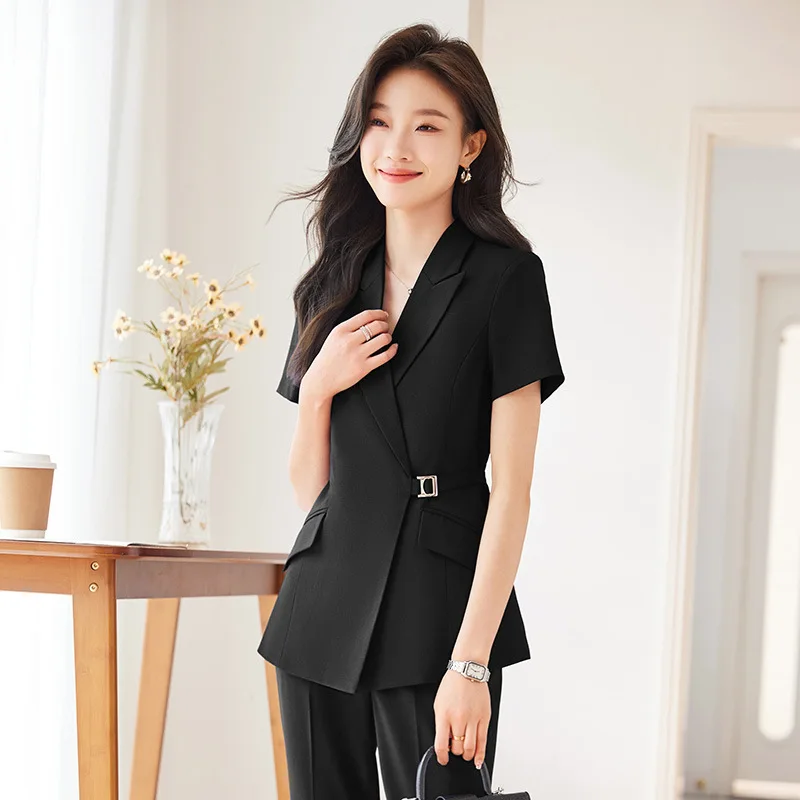 Navy Blue Business Suit Women2024New Summer Elegant Business Suit Hotel Front Desk Interview Formal Wear Work Clothes
Navy Blue Business Suit Women2024New Summer Elegant Business Suit Hotel Front Desk Interview Formal Wear Work Clothes