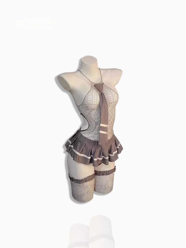 Sexy School Uniform Style Jk Uniform Cosplay One-Piece Women's Hollow out Mesh High Waist Short Pants Commute Straight Cut
Sexy School Uniform Style Jk Uniform Cosplay One-Piece Women's Hollow out Mesh High Waist Short Pants Commute Straight Cut