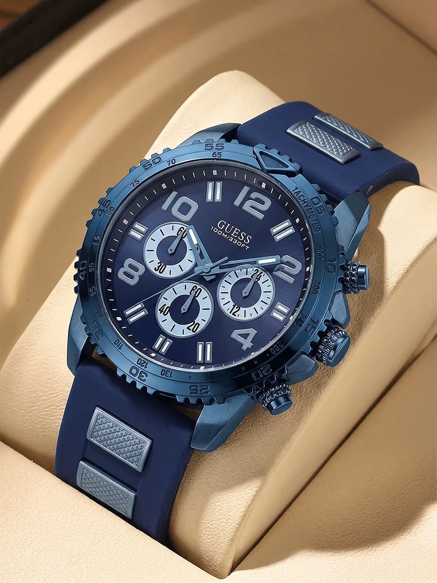 GUESS W0599G4 Men Watch Top Brand Luxury Sport Chronograph Blue Silicone Strap 100M Waterproof Quartz Wristwatches Reloj Hombre
GUESS W0599G4 Men Watch Top Brand Luxury Sport Chronograph Blue Silicone Strap 100M Waterproof Quartz Wristwatches Reloj Hombre