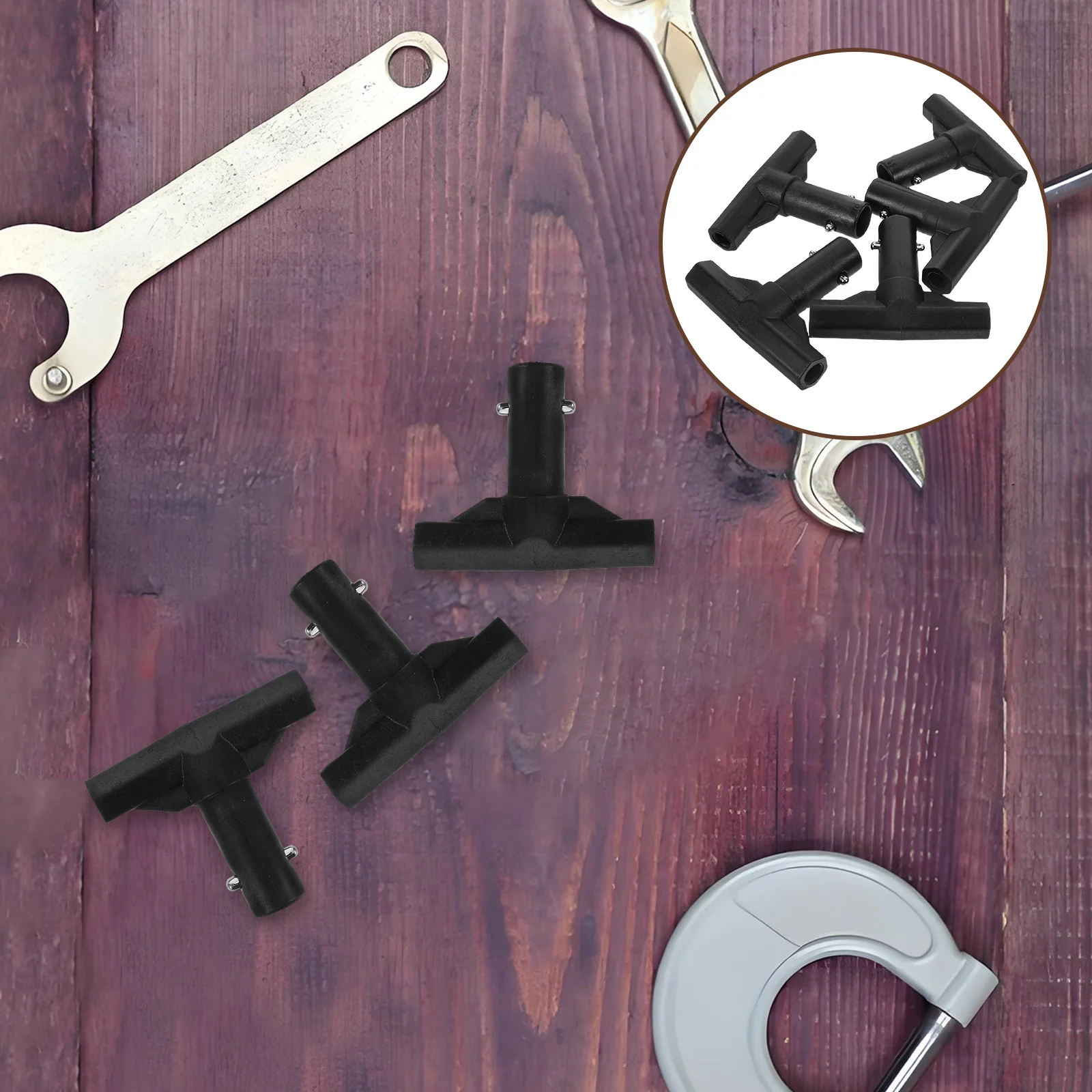 6pcs T-Shaped Pipe Sleeves Trampoline Enclosure Pole End Caps Plastic Replacement Parts For Metal Poles Outdoor Indoor Jumping
6pcs T-Shaped Pipe Sleeves Trampoline Enclosure Pole End Caps Plastic Replacement Parts For Metal Poles Outdoor Indoor Jumping