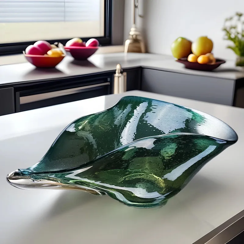 Glass fruit plate special-shaped bubble green household large candy plate wholesale high-end light luxury ornament handicrafts
Glass fruit plate special-shaped bubble green household large candy plate wholesale high-end light luxury ornament handicrafts
