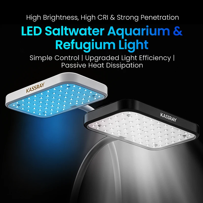 Kassray T30W Full Spectrum Saltwater Refugium LED Aquarium Light Manual CNC Aluminum For Saltwater Coral Reef Algae Fish Tank
Kassray T30W Full Spectrum Saltwater Refugium LED Aquarium Light Manual CNC Aluminum For Saltwater Coral Reef Algae Fish Tank