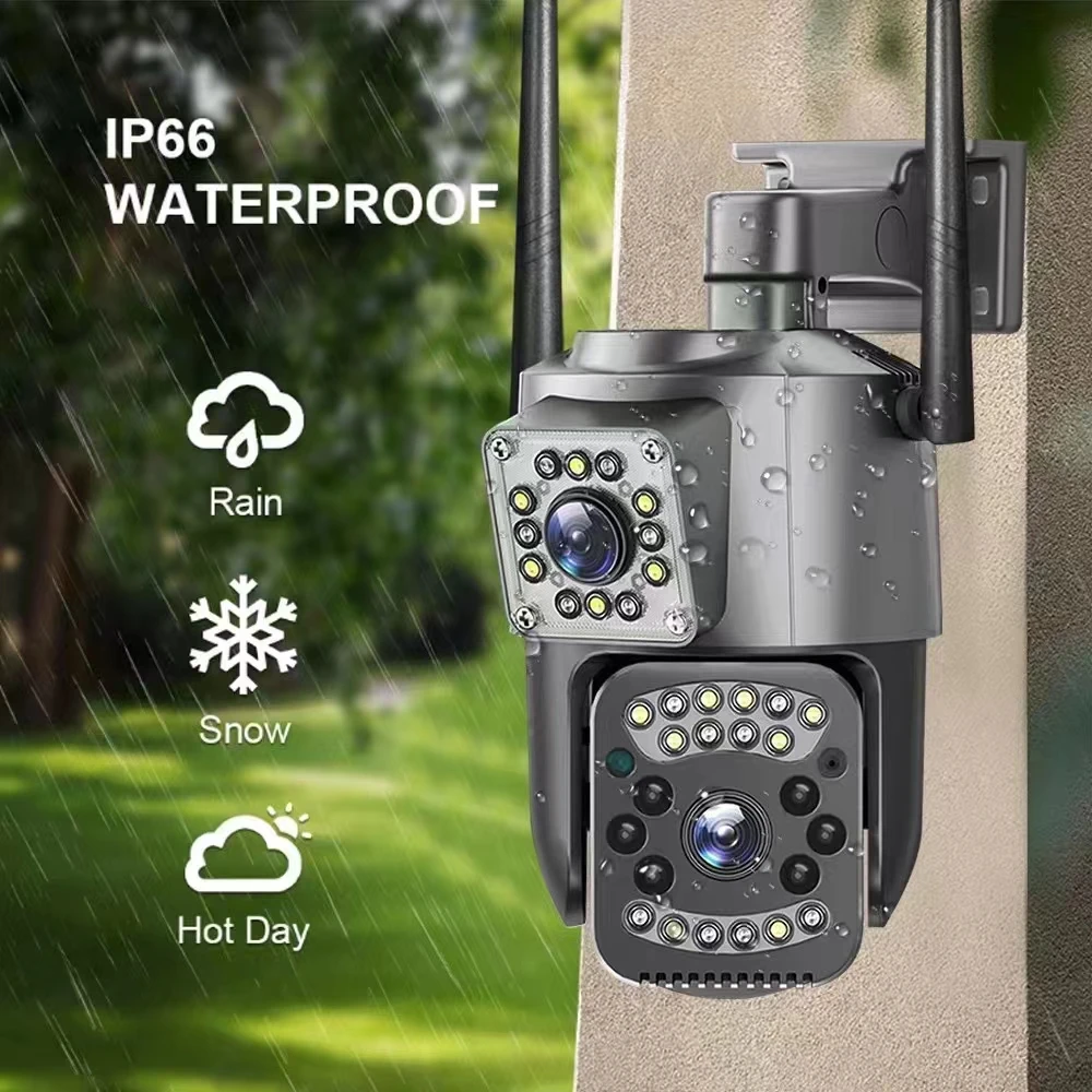 2MP 1080P V380pro APP Dual Lens Full Color Wireless PTZ IP Dome Camera AI Humanoid Detection Home Security Alarm CCTV Monitor
2MP 1080P V380pro APP Dual Lens Full Color Wireless PTZ IP Dome Camera AI Humanoid Detection Home Security Alarm CCTV Monitor