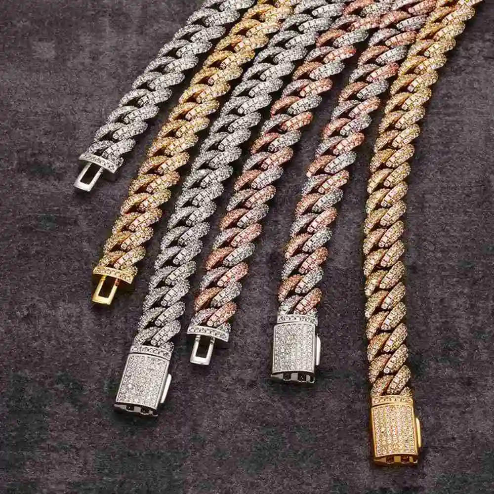 925 Silver Vermeil Iced Out Vvs Diamonds Moissanite Chain 10mm Cuban Chain Necklace Bracelet Hip Hop Luxury Jewelry for Rapper
925 Silver Vermeil Iced Out Vvs Diamonds Moissanite Chain 10mm Cuban Chain Necklace Bracelet Hip Hop Luxury Jewelry for Rapper