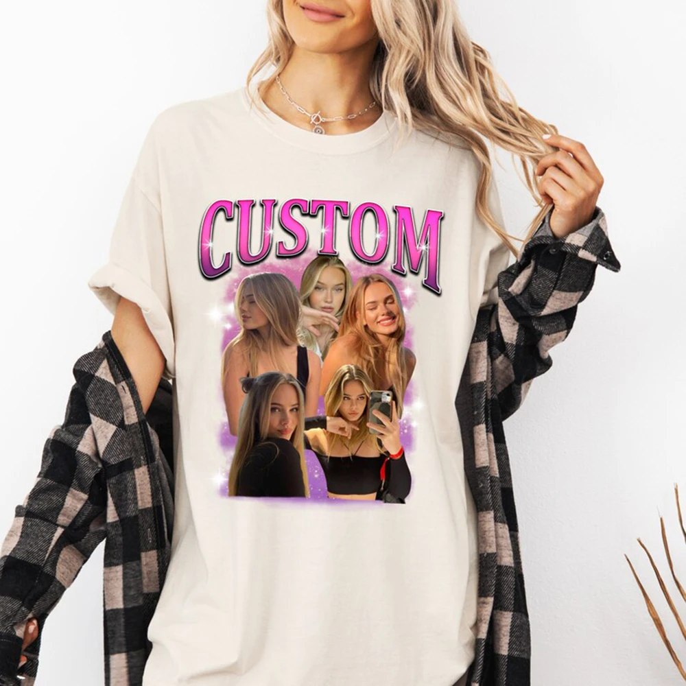 Loose Retro T Shirt Custom 90s Rap Graphic Personalized DIY Design Couple Casual Wear Valentine Festival Present
Loose Retro T Shirt Custom 90s Rap Graphic Personalized DIY Design Couple Casual Wear Valentine Festival Present