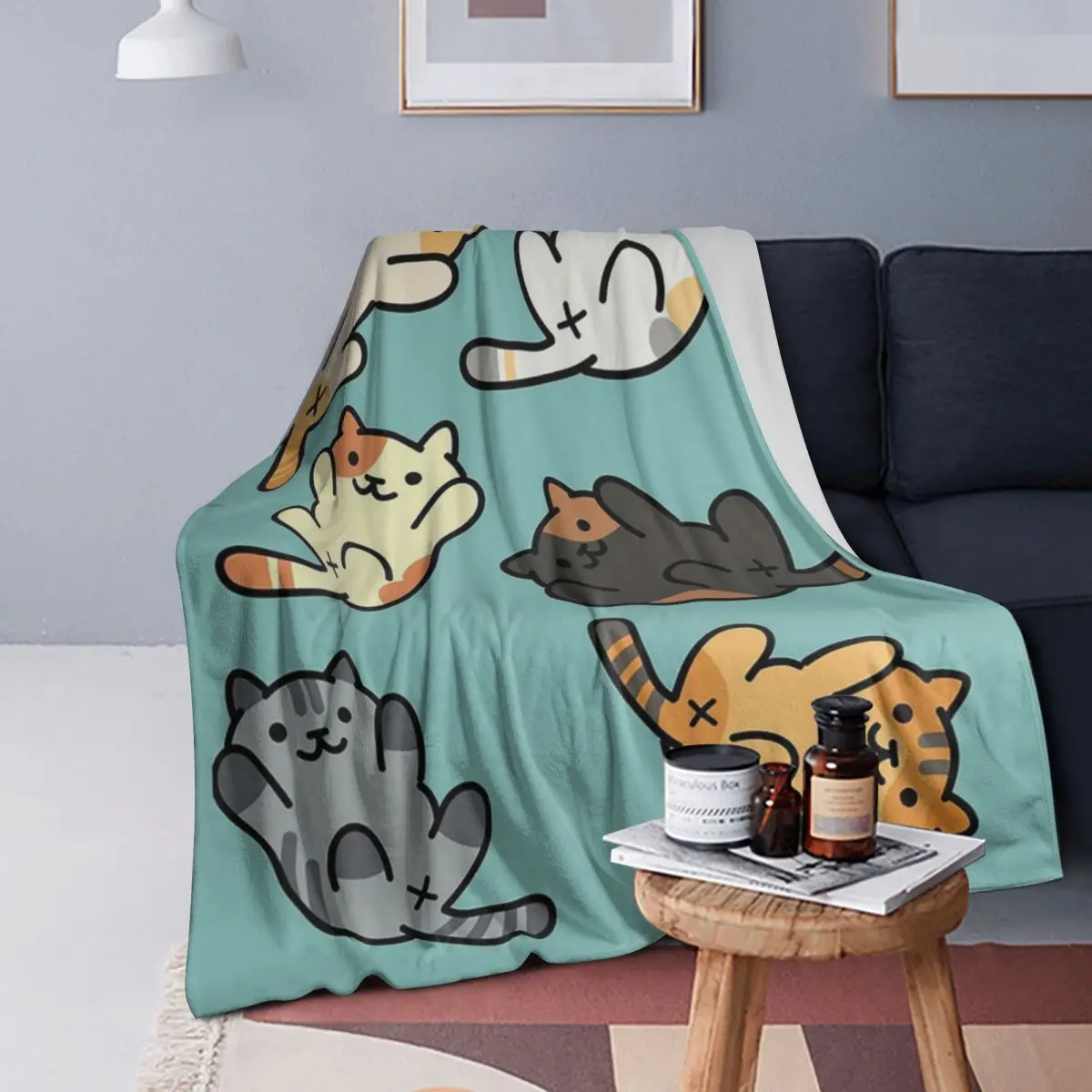 Cute Funny Cat Pattern Blankets Soft Warm Flannel Throw Blanket Plush for Bed Living room Picnic Travel Home Couch
Cute Funny Cat Pattern Blankets Soft Warm Flannel Throw Blanket Plush for Bed Living room Picnic Travel Home Couch