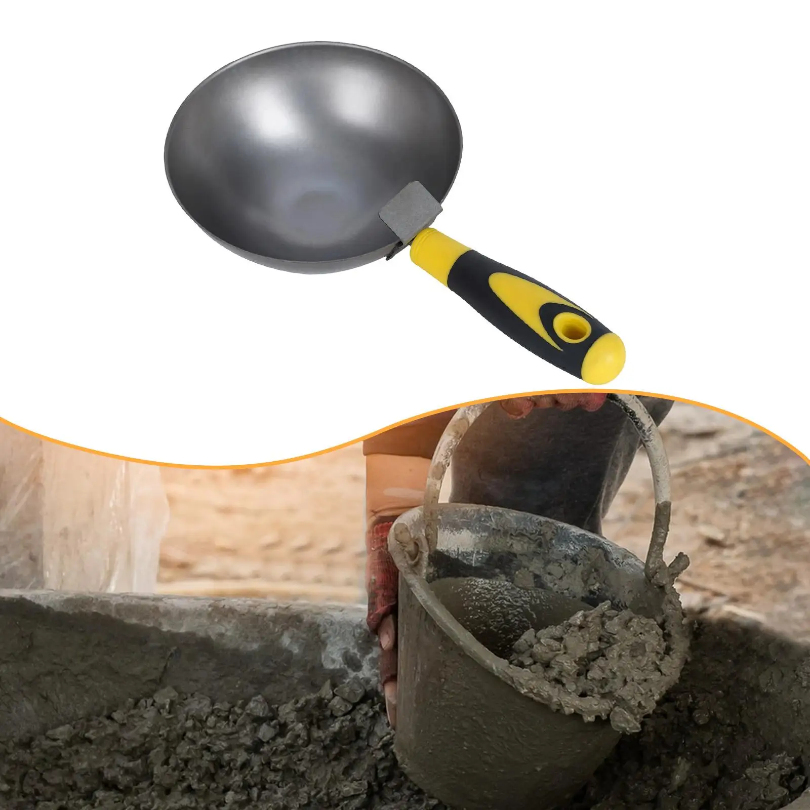 Sturdy Cement Scoop Carbon Steel Ergonomic Mixing Tool for Mortar and Plaster Masonry Work
Sturdy Cement Scoop Carbon Steel Ergonomic Mixing Tool for Mortar and Plaster Masonry Work
