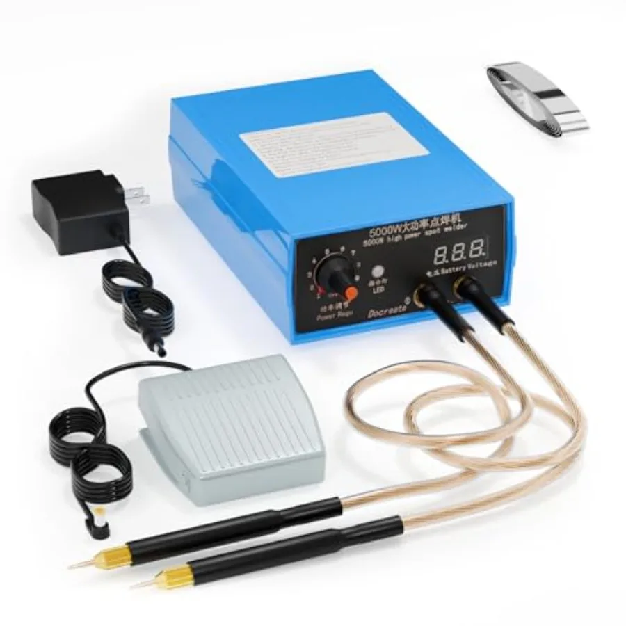 Hosyond 5000W Battery Spot Welder, Portable Adjustable Spot Welding hine for 18650 Lithium Batteries, Welding Nickel Sheets 0.1
Hosyond 5000W Battery Spot Welder, Portable Adjustable Spot Welding hine for 18650 Lithium Batteries, Welding Nickel Sheets 0.1