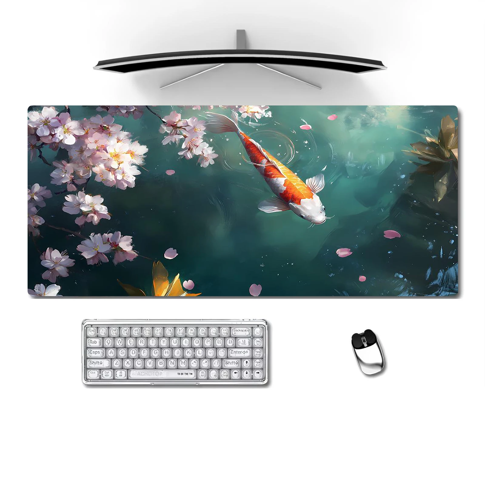 Koi and Cherry Blossoms Mouse Pad Large Computer Offices Game Mat Rubber Anti-slip Gaming Accessories Keyboard Long Desktop Pads
Koi and Cherry Blossoms Mouse Pad Large Computer Offices Game Mat Rubber Anti-slip Gaming Accessories Keyboard Long Desktop Pads