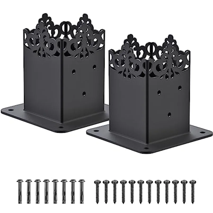 Insaga 4x4 Post Base Inner Size 3.6'' x 3.6'' Wood Fence Post Anchor Base Heavy Duty Post Base Brackets for Pergola Fence Kit D
Insaga 4x4 Post Base Inner Size 3.6'' x 3.6'' Wood Fence Post Anchor Base Heavy Duty Post Base Brackets for Pergola Fence Kit D