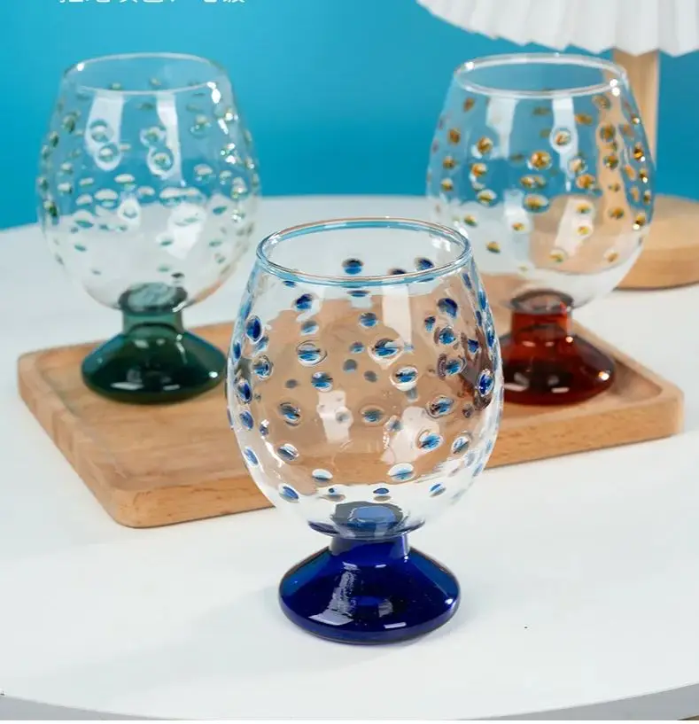 Colourful Glass Dots Goblet Cup Milk Coffee Juice Glass Borosilicate Heat-resistant Glass Water Cup Household Juice Drinks Cup
Colourful Glass Dots Goblet Cup Milk Coffee Juice Glass Borosilicate Heat-resistant Glass Water Cup Household Juice Drinks Cup