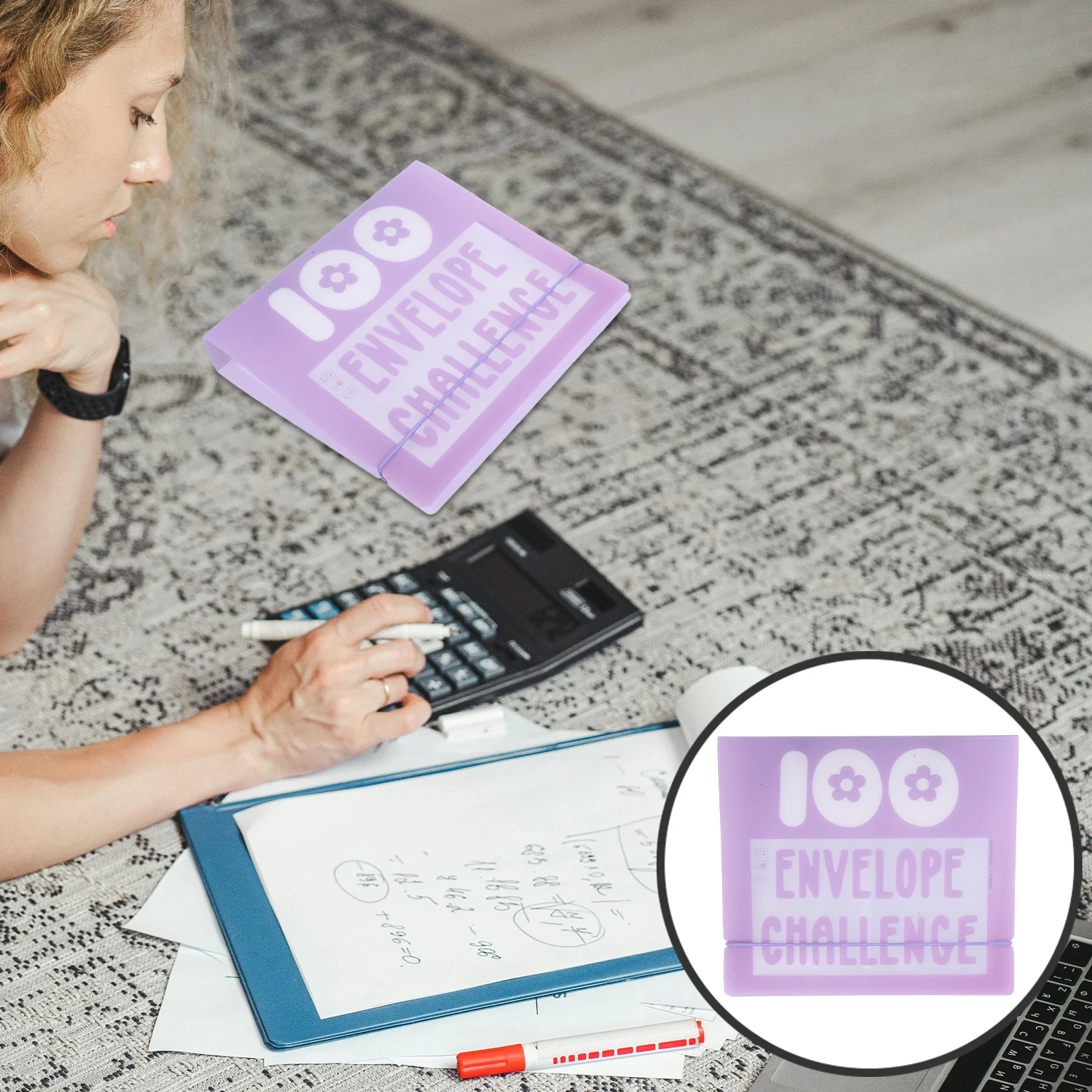 100 Pockets PVC Savings Challenge Binder Large Capacity Money Storage for Budgeting Vacation Debt Repayment Goal Tracking
100 Pockets PVC Savings Challenge Binder Large Capacity Money Storage for Budgeting Vacation Debt Repayment Goal Tracking