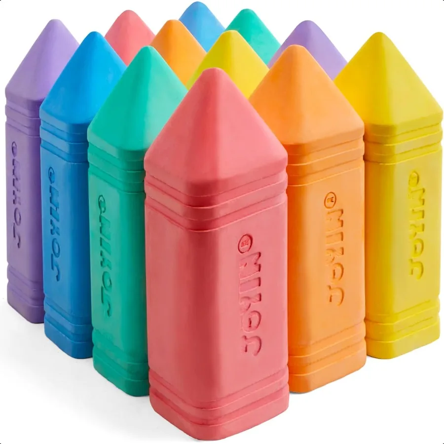 12 PCS Jumbo Sidewalk Chalk with 6 Colors Washable Sidewalk Chalk for NonToxic School Supplies Outdoor Games Playground Accesso
12 PCS Jumbo Sidewalk Chalk with 6 Colors Washable Sidewalk Chalk for NonToxic School Supplies Outdoor Games Playground Accesso