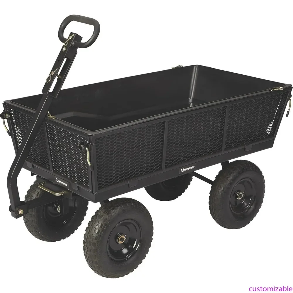 1200-Pound Capacity Steel Dump Cart with Detachable Liner, 50 Inches Long by 24 Inches Wide
1200-Pound Capacity Steel Dump Cart with Detachable Liner, 50 Inches Long by 24 Inches Wide