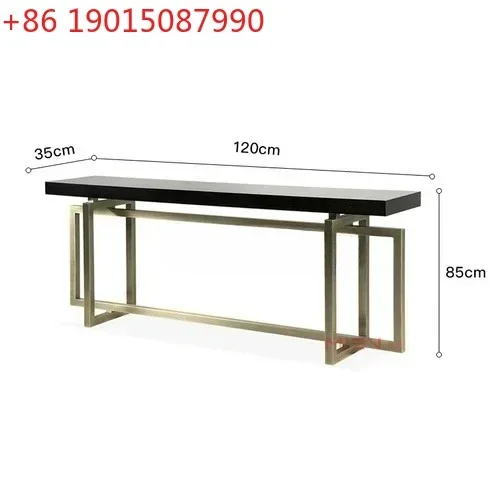 New Chinese Style Stainless Steel Entrance Console Black Ebony Grain Living Room Entrance Hallway Side Table
New Chinese Style Stainless Steel Entrance Console Black Ebony Grain Living Room Entrance Hallway Side Table