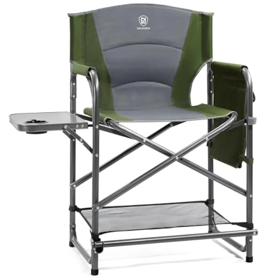 Medium Tall Directors Chair Foldable Makeup Artist Chair Bar Height with Side Table Cup Holder and Pocket Footrest, Supports 40
Medium Tall Directors Chair Foldable Makeup Artist Chair Bar Height with Side Table Cup Holder and Pocket Footrest, Supports 40