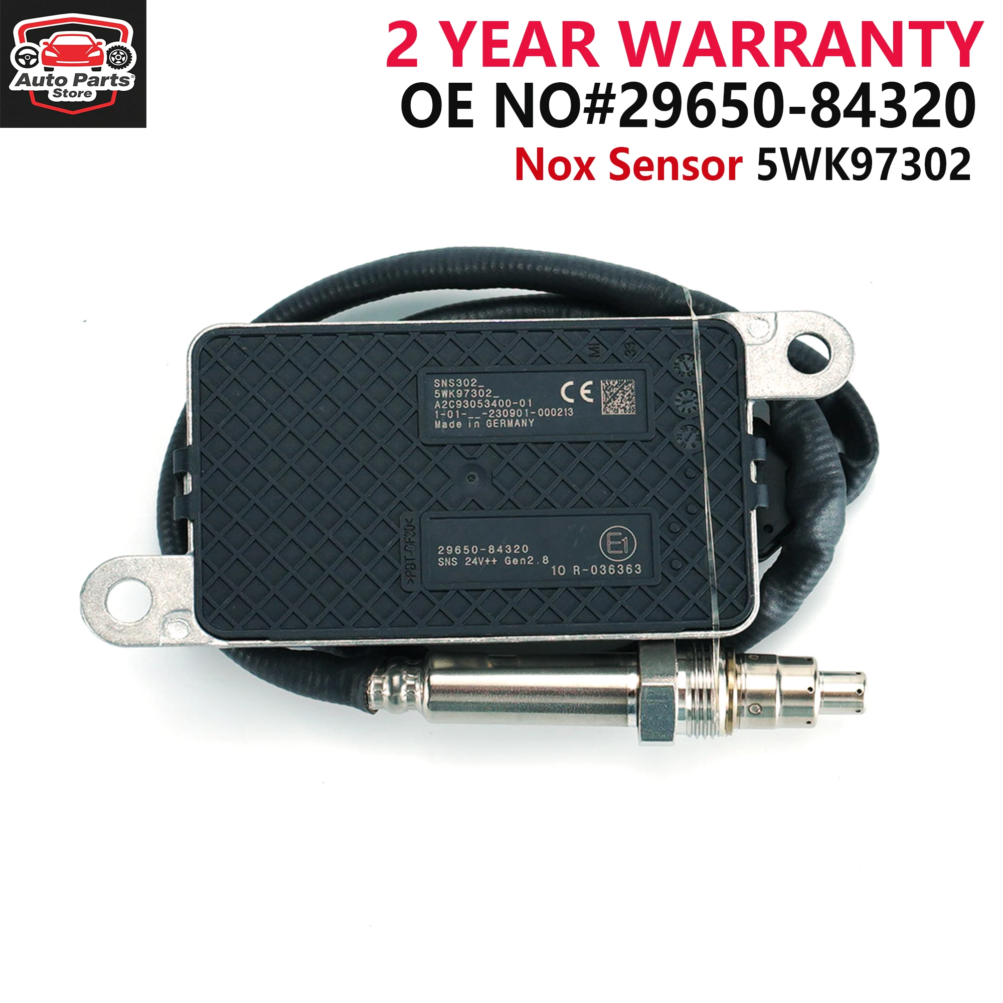 5WK97302 2965084320 29650-84320 5WK9 7302 NEW Nitrogen Oxygen Sensor NOx Sensor for Hyundai Truck 24V
5WK97302 2965084320 29650-84320 5WK9 7302 NEW Nitrogen Oxygen Sensor NOx Sensor for Hyundai Truck 24V