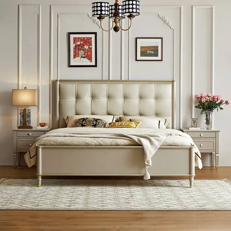 Waterproof Frame Double Bed Princess Beige Large Wooden Luxury Double Bed Headboards Storage High Camas De Dormitorio Furniture
Waterproof Frame Double Bed Princess Beige Large Wooden Luxury Double Bed Headboards Storage High Camas De Dormitorio Furniture