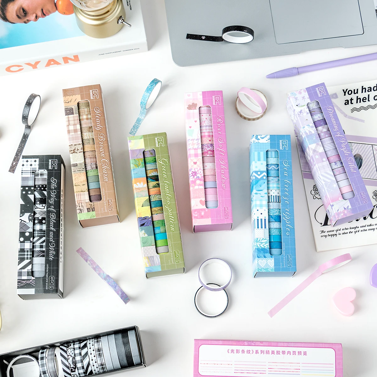 20 rolls of vintage striped tape set, suitable for DIY photo frames, diaries, gift box packaging, exquisite decorative items
20 rolls of vintage striped tape set, suitable for DIY photo frames, diaries, gift box packaging, exquisite decorative items