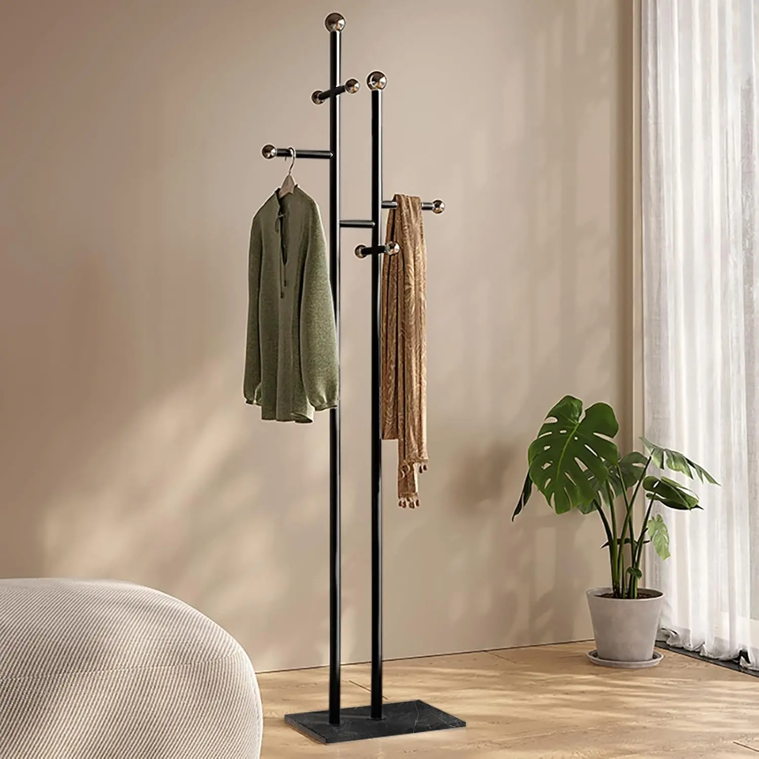 Coat Rack Freestanding with Marble Base, Heavy Duty Metal Clothes Rack, Corner Coat Tree Hat Rack for Entryway Bedroom L
Coat Rack Freestanding with Marble Base, Heavy Duty Metal Clothes Rack, Corner Coat Tree Hat Rack for Entryway Bedroom L