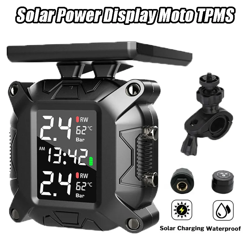 Мотоцикл TPMS Солнечная система контроля давления в шинах в режиме реального времени Цветной дисплей Водонепроницаемая система датчика температуры в шинах
Мотоцикл TPMS Солнечная система контроля давления в шинах в режиме реального времени Цветной дисплей Водонепроницаемая система датчика температуры в шинах