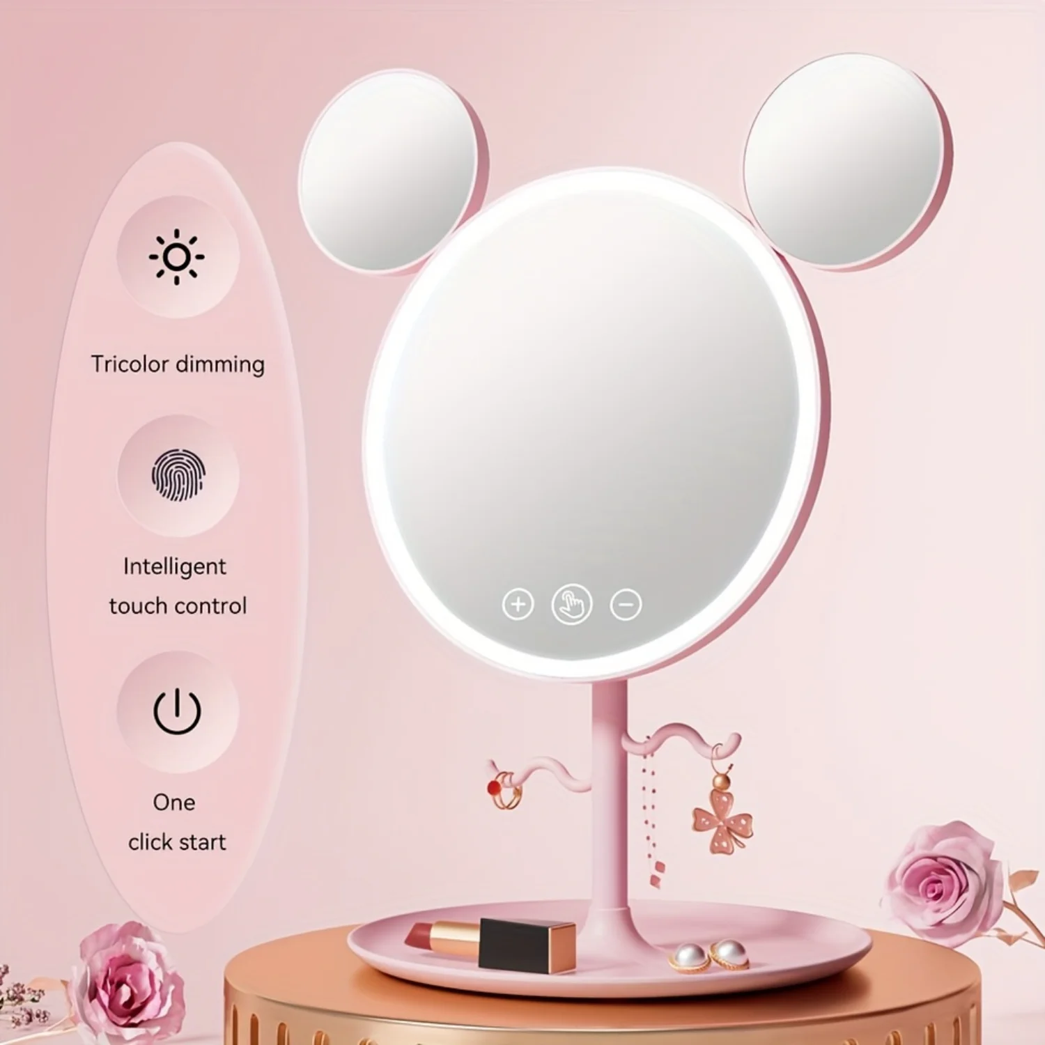 LED Beauty Makeup Mirror With Magnifying Mirror Cute Desktop Lighted Beauty Mirror With Stand Great Gift For Women
LED Beauty Makeup Mirror With Magnifying Mirror Cute Desktop Lighted Beauty Mirror With Stand Great Gift For Women