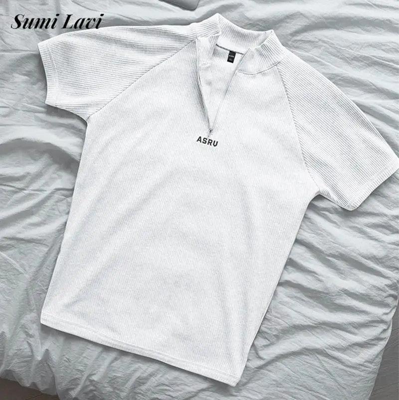 Sports Fitness Slim Fit T Shirts Mens Clothes Fashion Zipper Stand Collar Polo Shirt Summer Men Casual Short Sleeve Polo Shirts
Sports Fitness Slim Fit T Shirts Mens Clothes Fashion Zipper Stand Collar Polo Shirt Summer Men Casual Short Sleeve Polo Shirts
