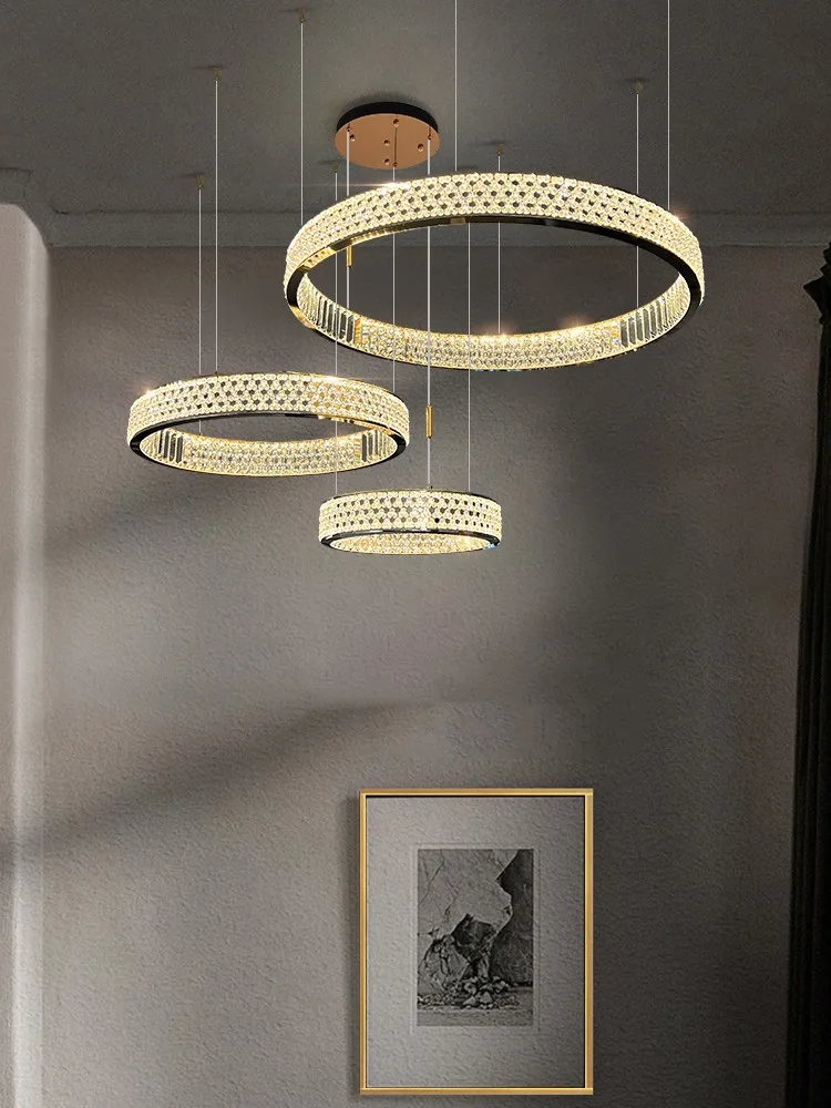 New Ring Living Room Chandelier Modern Light Luxury Crystal Chandelier High-end Atmosphere Villa Main Hall Restaurant Chandelier
New Ring Living Room Chandelier Modern Light Luxury Crystal Chandelier High-end Atmosphere Villa Main Hall Restaurant Chandelier